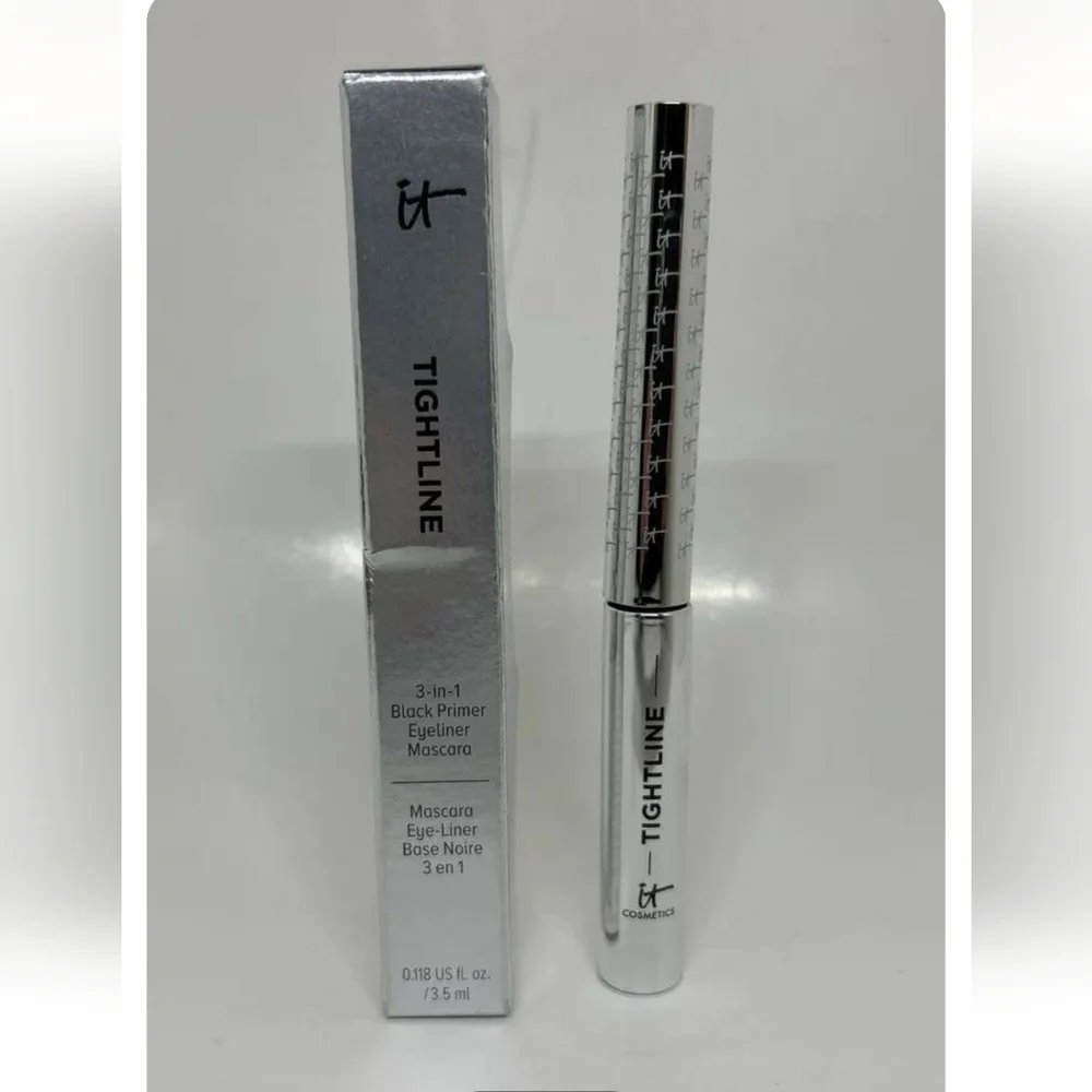 ❇️🧚‍♀️BLACK It Cosmetics 3-in-1 Tightline Black Primer Eyeliner Mascara NWT